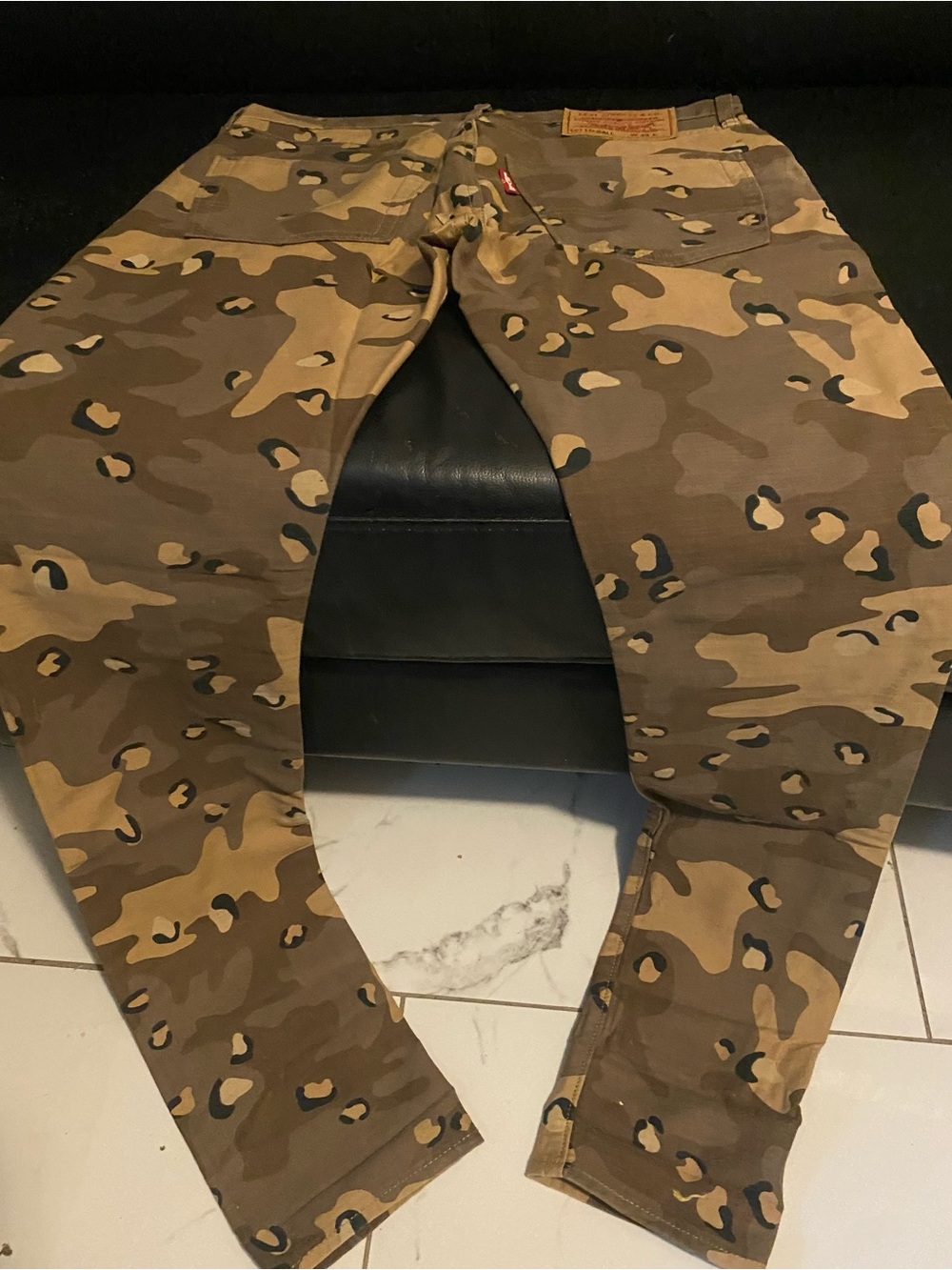 Levi's Men's Low Ball Premium Camo Jeans/Pants - Tan & Olive